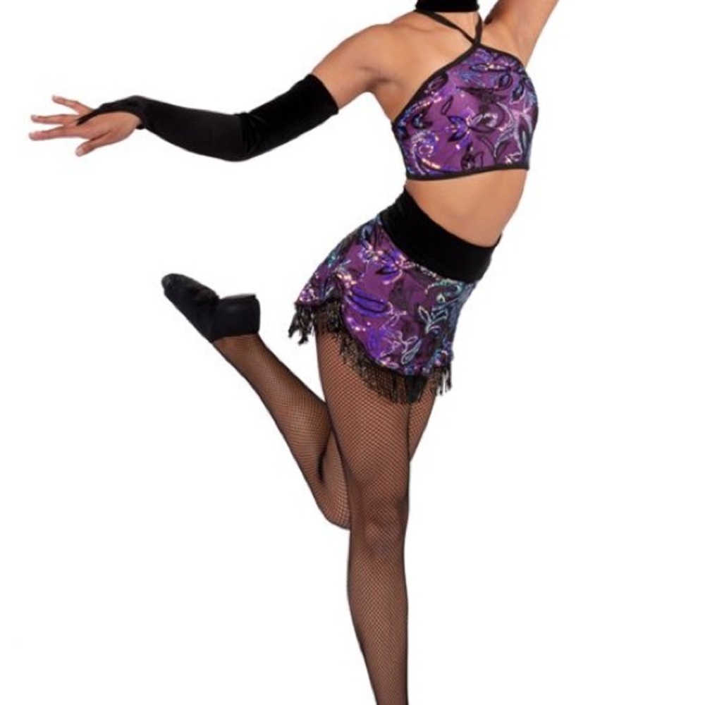 Girls Pumpers dance costume. Size child large.